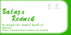 balazs rednik business card